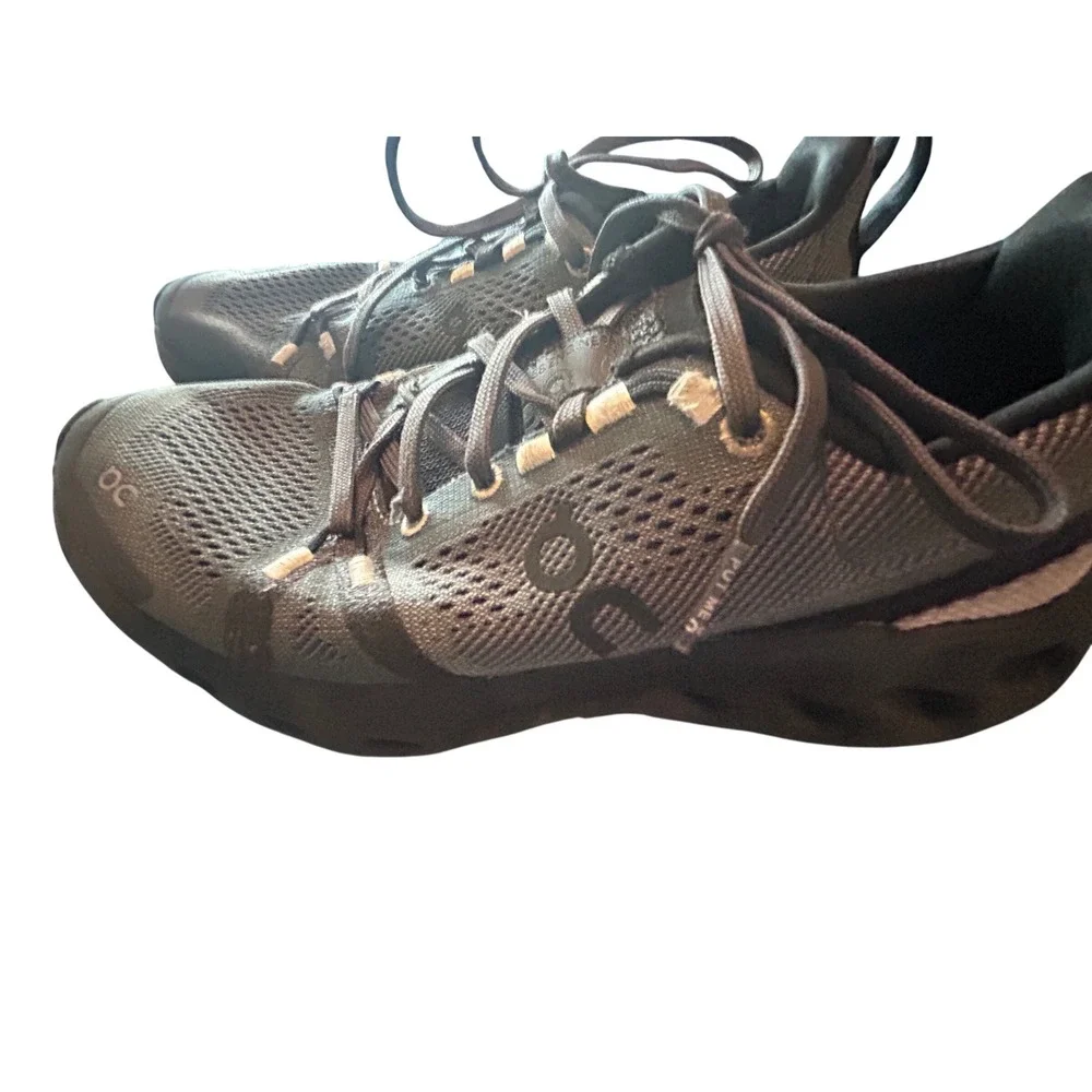 On Running Cloudmonster Grey Black Womens Road‎ Running Shoes Sneakers size 6